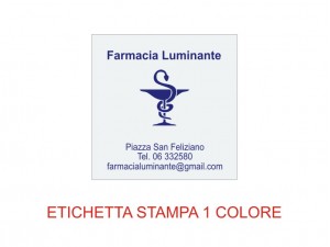 Etichette adesive per farmacie e parafarmacie (mm 30x30) (cod. 30P)